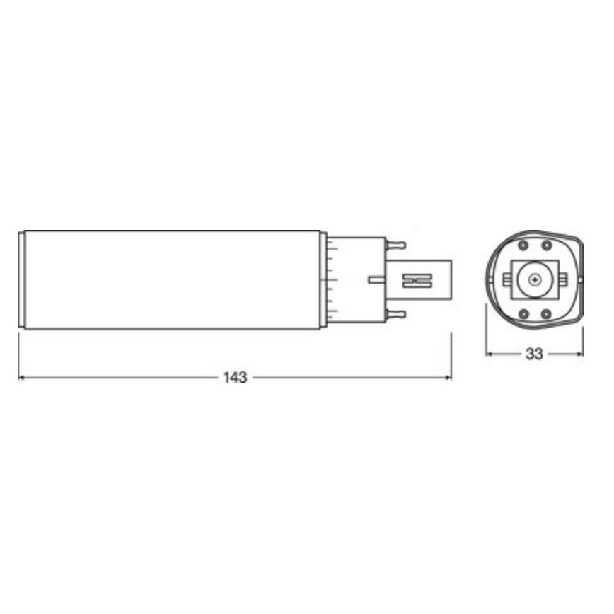 Світлодіодна лампочка G24q-1/6W/230V 4000K - Osram