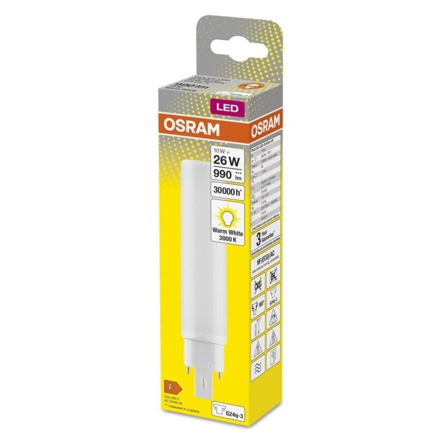 Світлодіодна лампочка G24q-3/10W/230V 3000K - Osram
