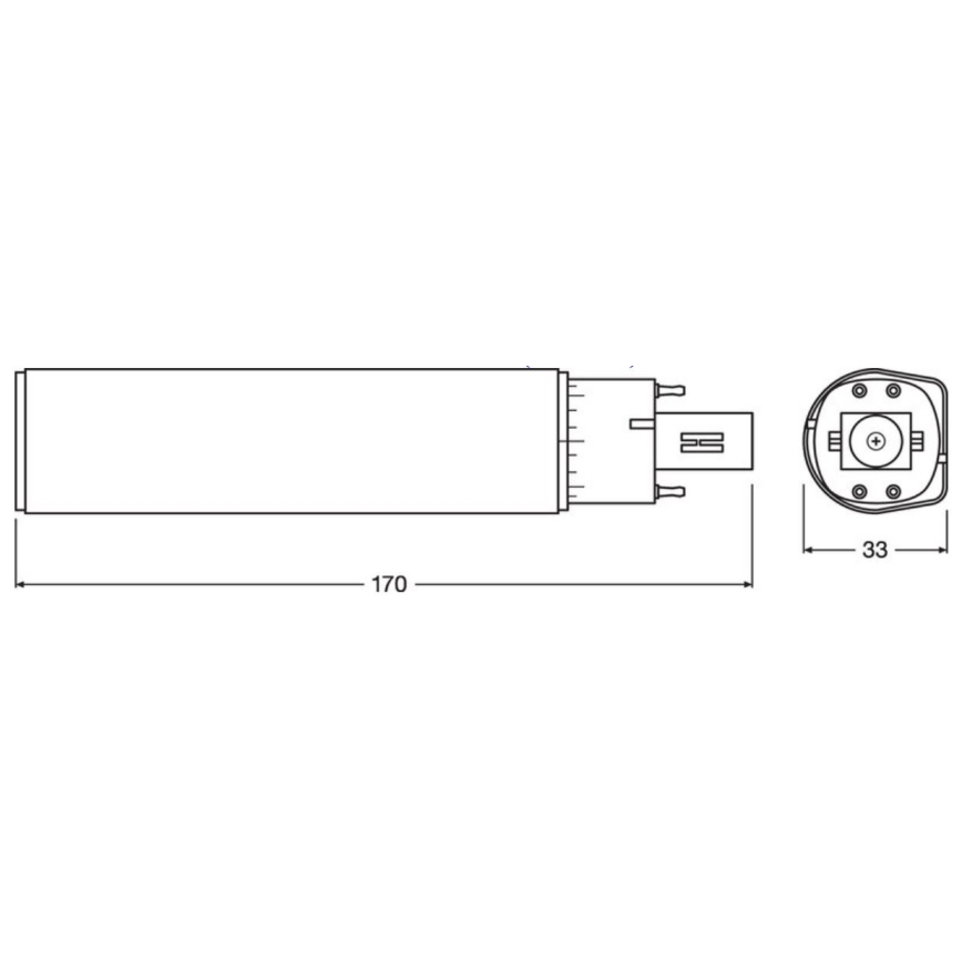 Світлодіодна лампочка G24q-3/10W/230V 3000K - Osram