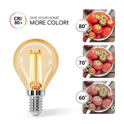 Світлодіодна лампочка G45 E14/4W/230V 2200K - Aigostar