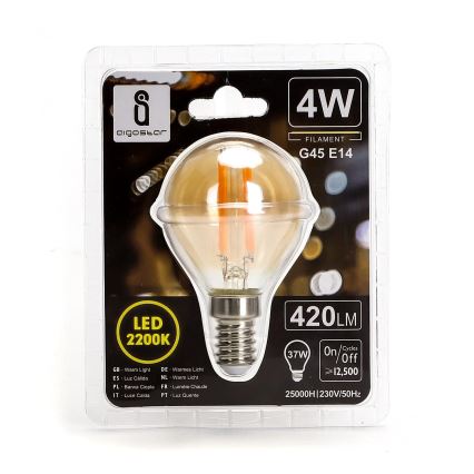 Світлодіодна лампочка G45 E14/4W/230V 2200K - Aigostar