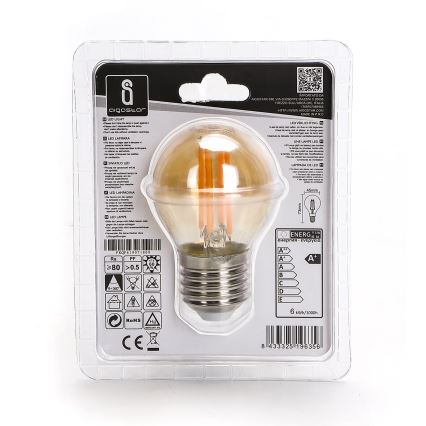 Світлодіодна лампочка G45 E27/6W/230V 2200K - Aigostar