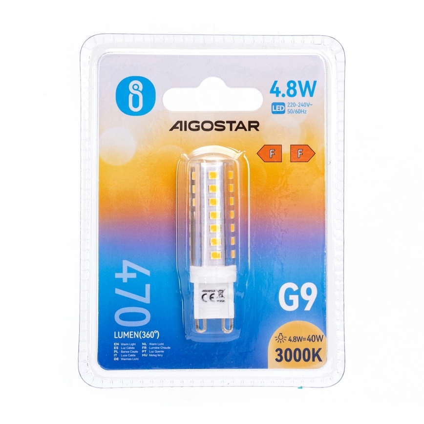 Світлодіодна лампочка G9/4,8W/230V 3000K - Aigostar