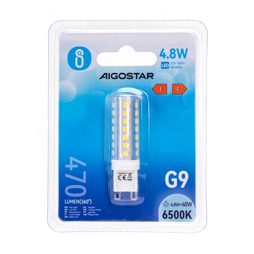 Світлодіодна лампочка G9/4,8W/230V 6500K - Aigostar