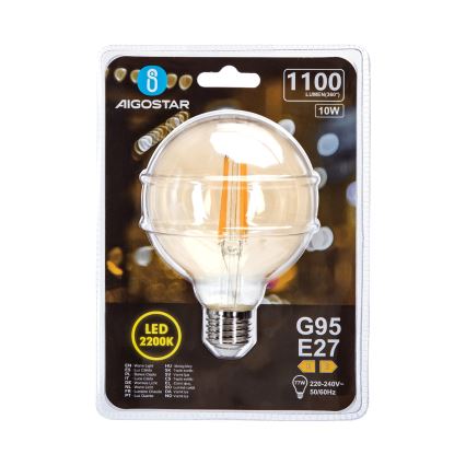 Світлодіодна лампочка G95 E27/10W/230V 2200K - Aigostar