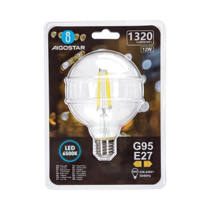 Світлодіодна лампочка G95 E27/12W/230V 6500K - Aigostar