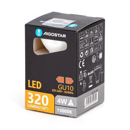 Світлодіодна лампочка GU10/4W/230V 3000K - Aigostar