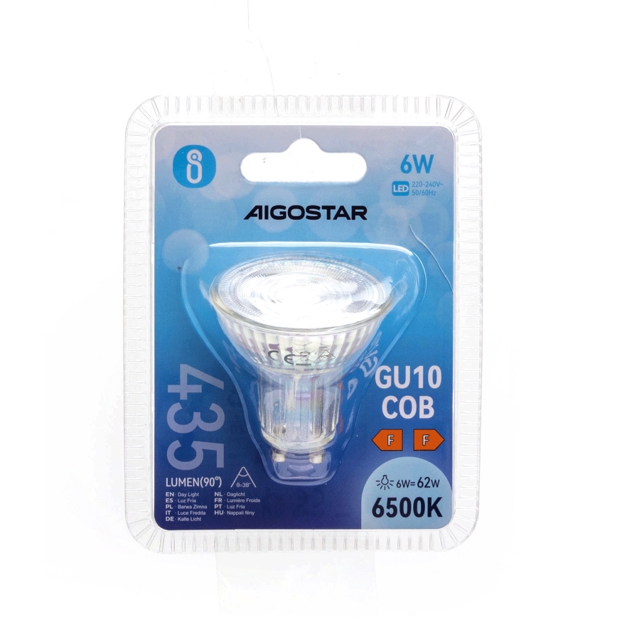 Світлодіодна лампочка GU10/6W/230V 6500K - Aigostar