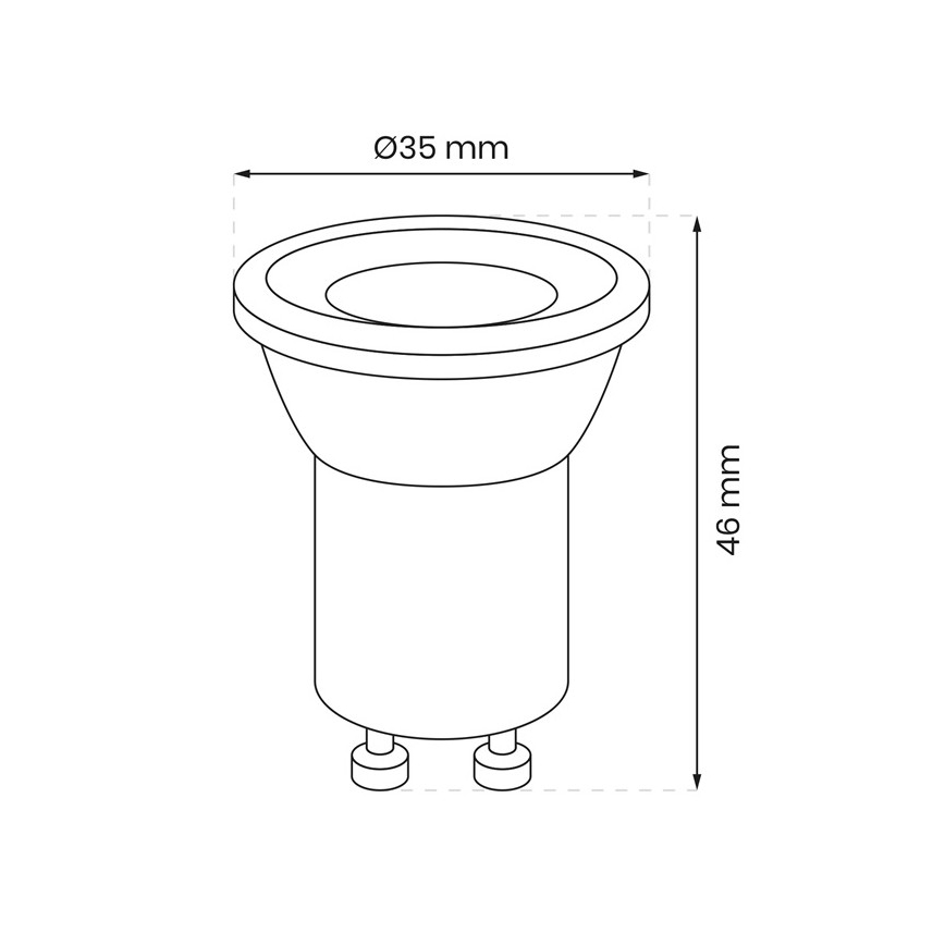 Світлодіодна лампочка GU10-MR11/3W/230V 3000K