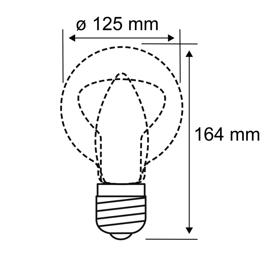 Світлодіодна лампочка INNER G125 E27/3,5W/230V 1800K - Paulmann 28875