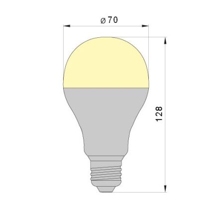 Світлодіодна лампочка LEDSTAR A70 E27/18W/230V 3000K