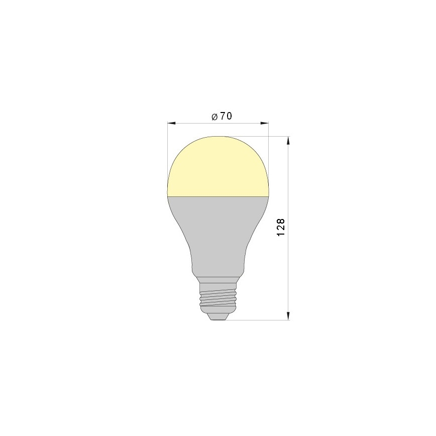 Світлодіодна лампочка LEDSTAR A70 E27/18W/230V 3000K