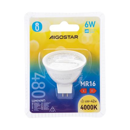 Світлодіодна лампочка MR16 GU5,3/6W/12V 4000K - Aigostar