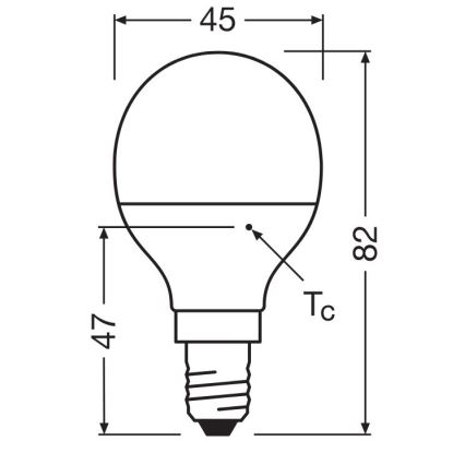 Світлодіодна лампочка P40 E14/4,9W/230V 2700K - Osram