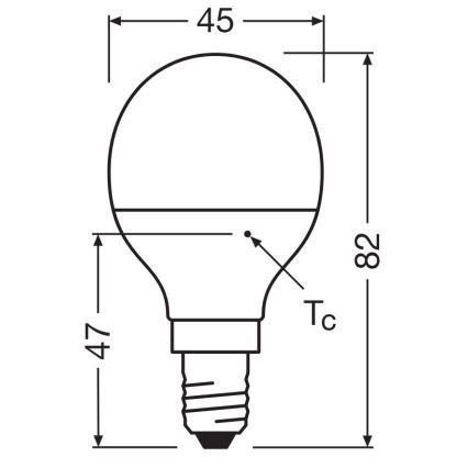 Світлодіодна лампочка P40 E14/4,9W/230V 4000K - Osram