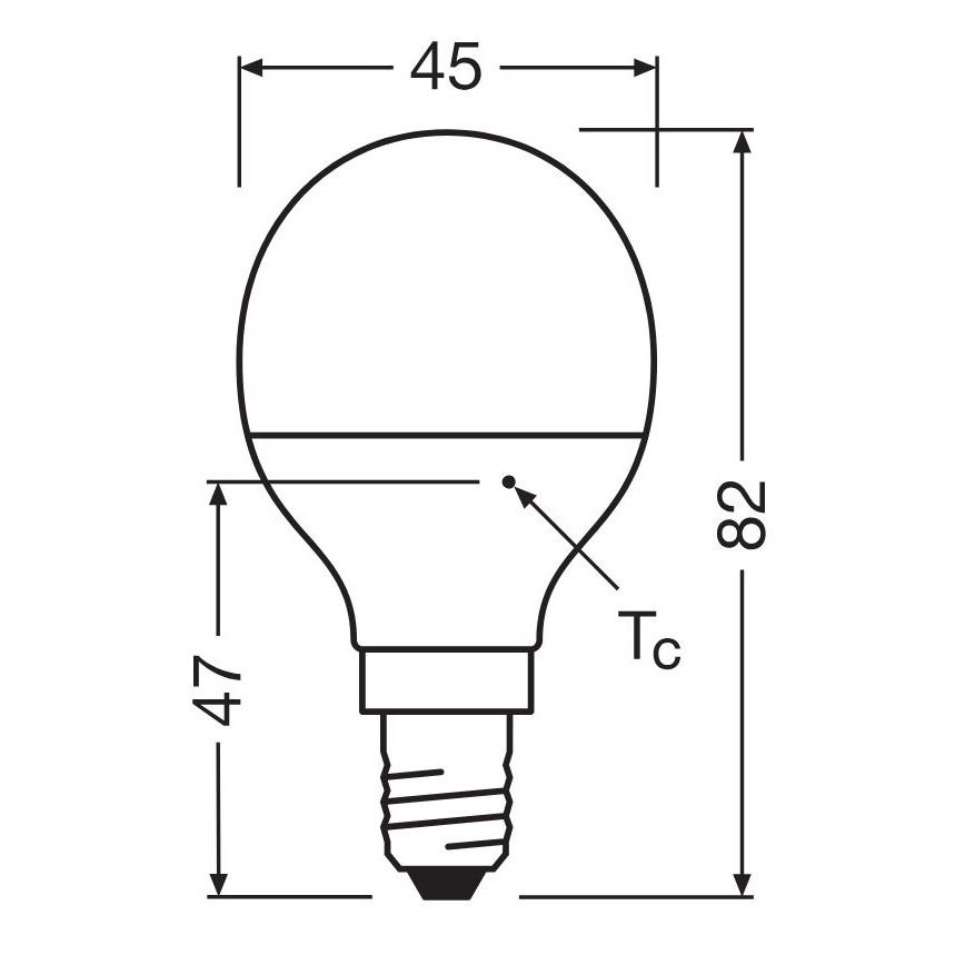 Світлодіодна лампочка P40 E14/4,9W/230V 4000K - Osram