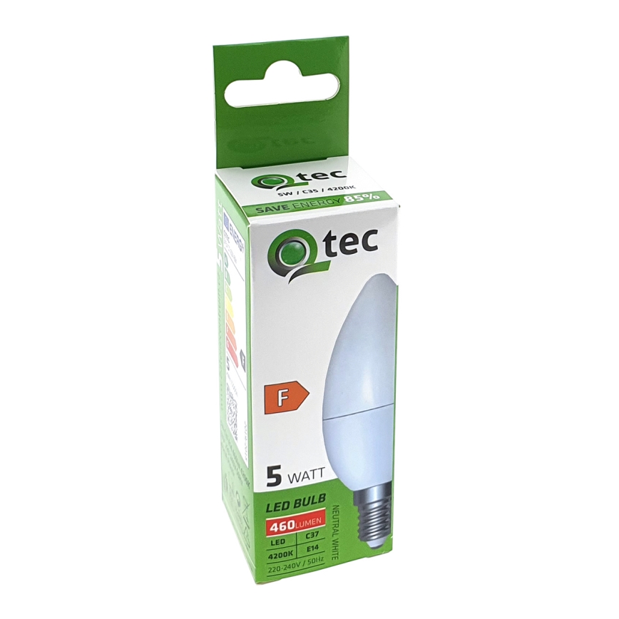 Світлодіодна лампочка Qtec C35 E14/5W/230V 4200K