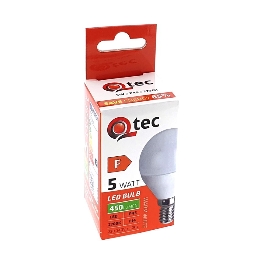 Світлодіодна лампочка Qtec P45 E14/5W/230V 2700K