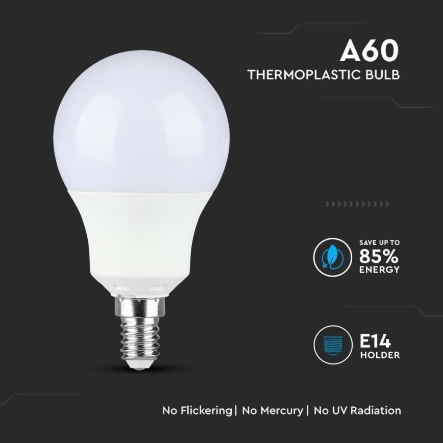 Світлодіодна лампочка SAMSUNG CHIP A60 E14/8,5W/230V 4000K