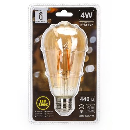 Світлодіодна лампочка ST64 E27/4W/230V 2200K - Aigostar
