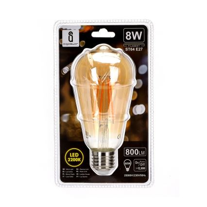 Світлодіодна лампочка ST64 E27/8W/230V 2200K - Aigostar