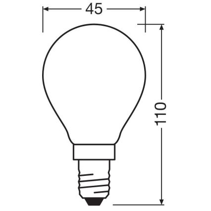 Світлодіодна лампочка STAR E14/6,5W/230V 2700K - Osram