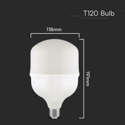 Світлодіодна лампочка T120 E40 E27/40W/230V 6500K