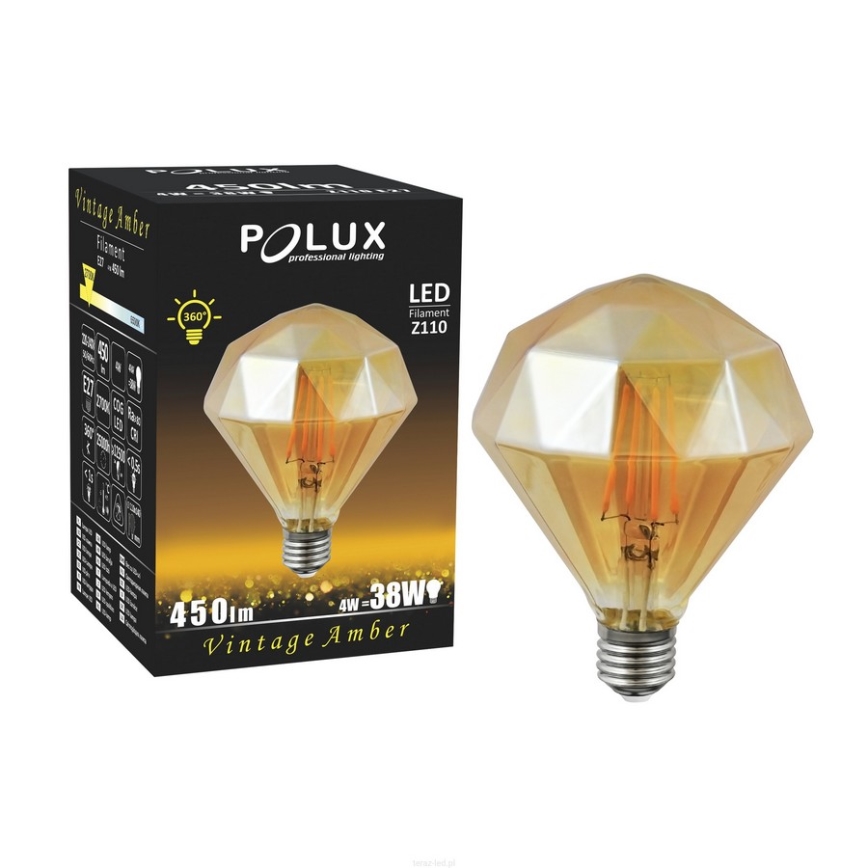 Світлодіодна лампочка VINTAGE AMBER E27/4W/230V 2700K
