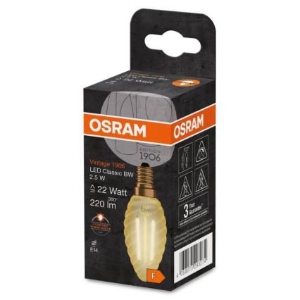 Світлодіодна лампочка VINTAGE E27/2,5W/230V 2400K - Osram