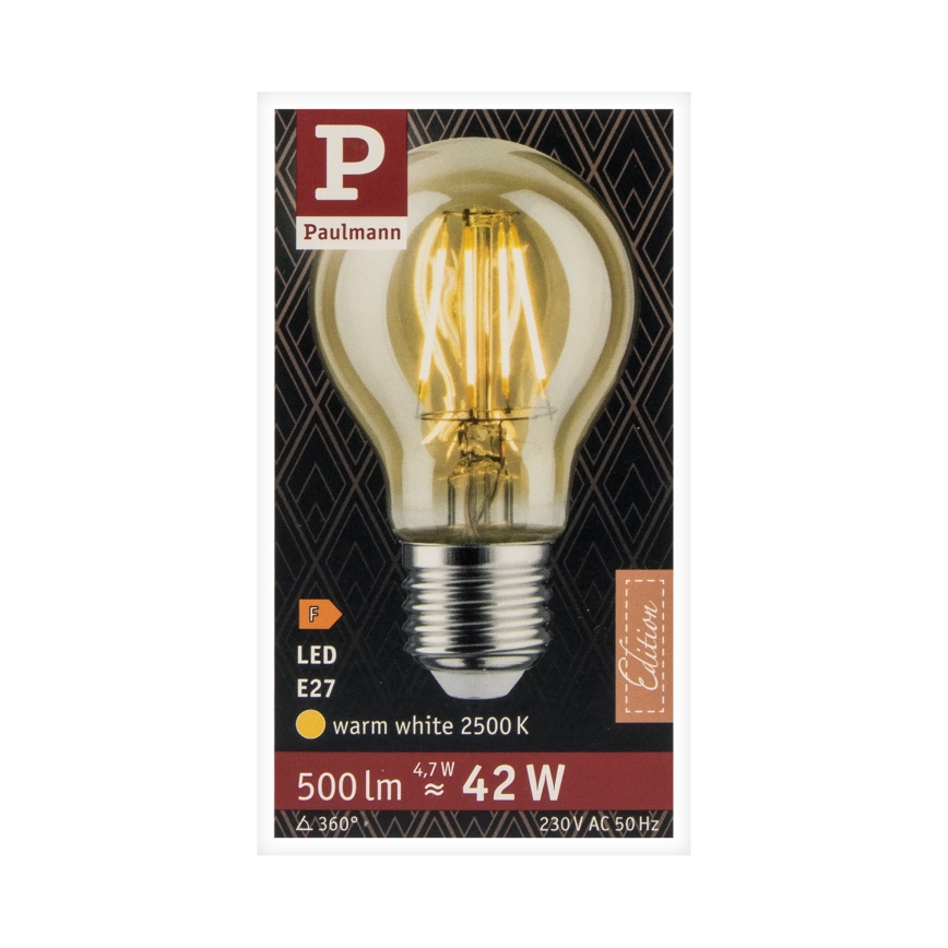 Світлодіодна лампочка VINTAGE E27/4,7W 2500K - Paulmann 28714