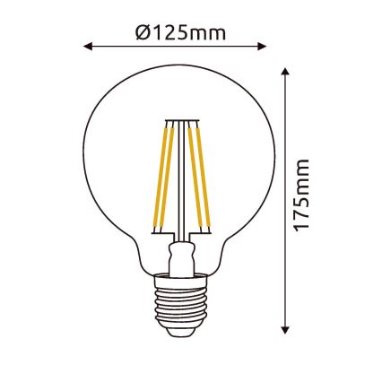 Світлодіодна лампочка E27/7W/230V 4000K - Globo