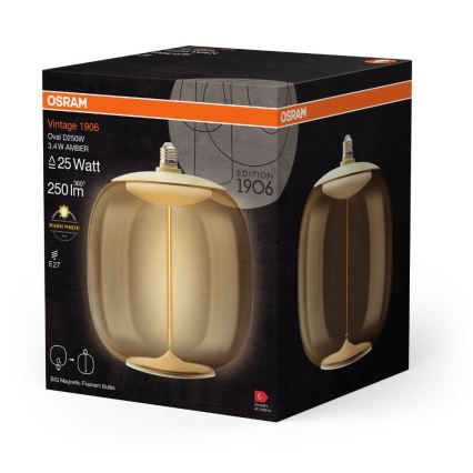 Світлодіодна лампочка VINTAGE FILAMENT E27/3,4W/230V 2700K - Osram