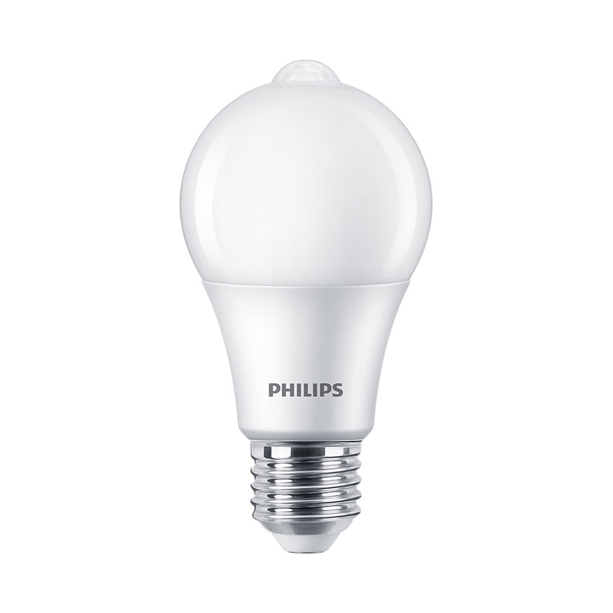 Світлодіодна лампочка з датчиком Philips A60 E27/8W/230V 2700K