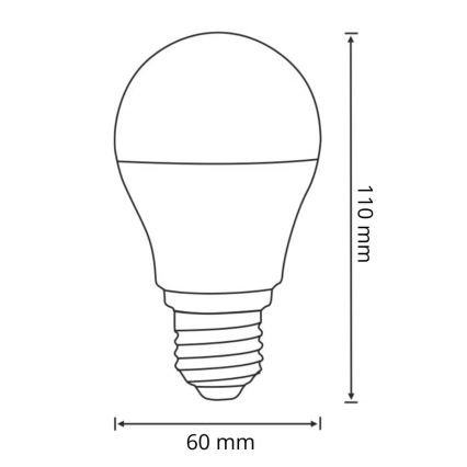 Світлодіодна лампочка з датчиком руху та освітленості A60 E27/8W/230V 3000K