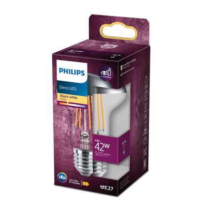 Світлодіодна лампочка з дзеркальною сферичною колбою Philips DECO E27/4W/230V 2700K