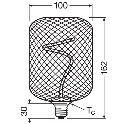 Світлодіодна лампочка з регулюванням яскравості DECOR FILAMENT E27/3,5W/230V 1800K чорний - Osram