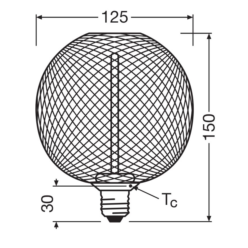 Світлодіодна лампочка з регулюванням яскравості DECOR  FILAMENT G125 E27/3,5W/230V 1800K золотий - Osram