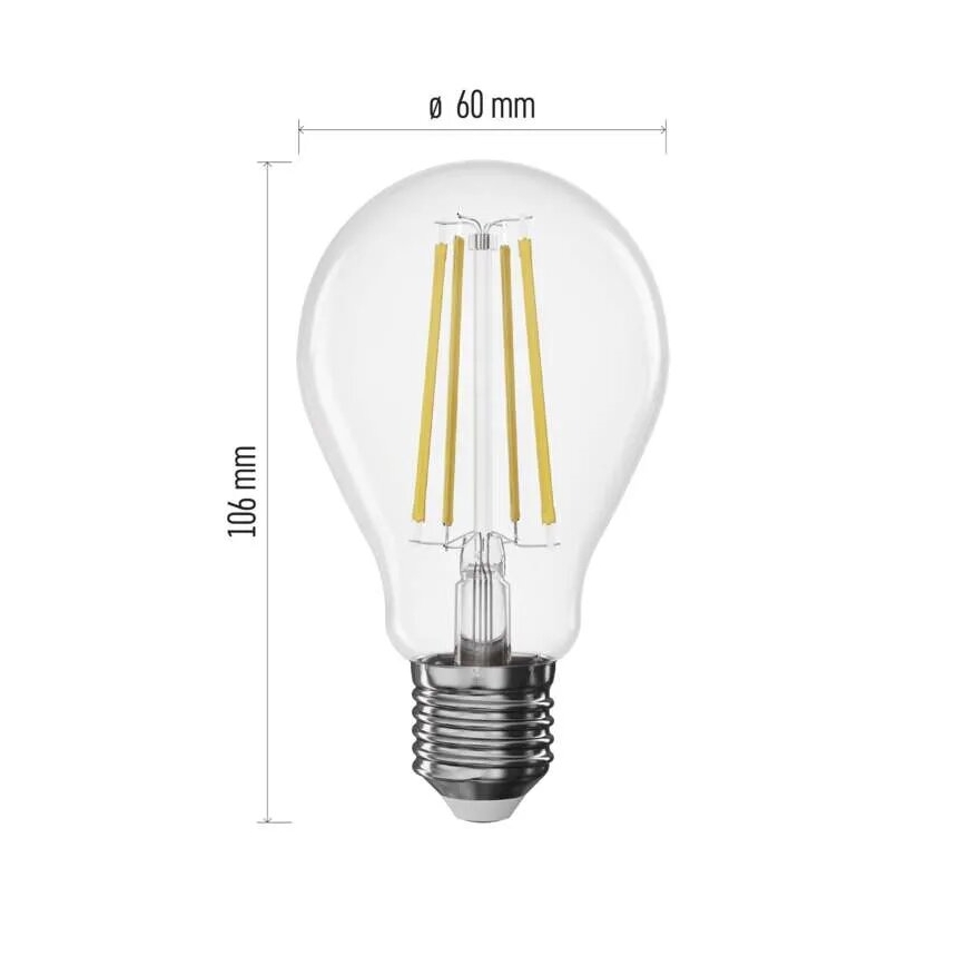 Світлодіодна лампочка з регулюванням яскравості FILAMENT A60 E27/7,5W/230V 4000K