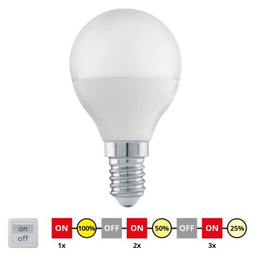 Світлодіодна лампочка з регулюванням яскравості P45 E14/6W/230V 3000K - STEPDIMMING - Eglo 54835