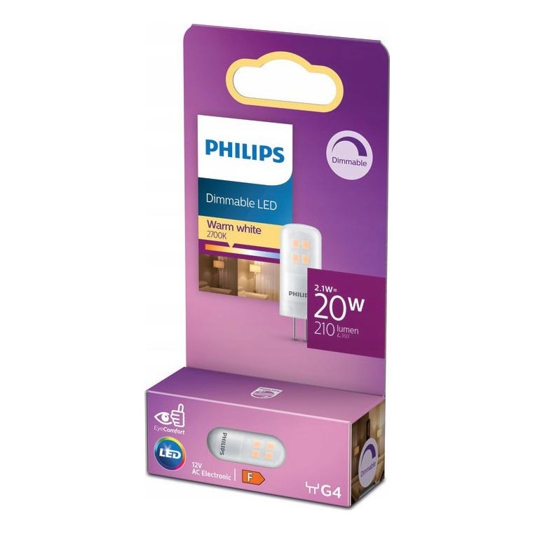 Світлодіодна лампочка з регулюванням яскравості Philips G4/2,1W/12V 2700K