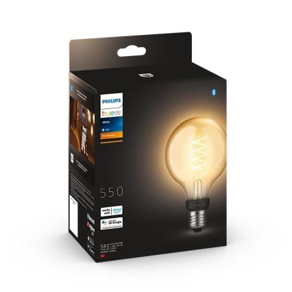 Світлодіодна лампочка з регулюванням яскравості Philips Hue WHITE FILAMENT G93 E27/7,2W/230V 2100K