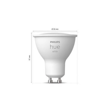 Світлодіодна лампочка з регулюванням яскравості Philips Hue WHITE GU10/4,2W/230V 2700K