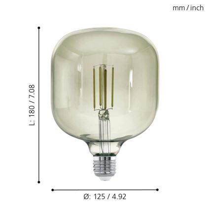Світлодіодна лампочка з регулюванням яскравості VINTAGE E27/4W/230V 3000K  - Eglo 12597