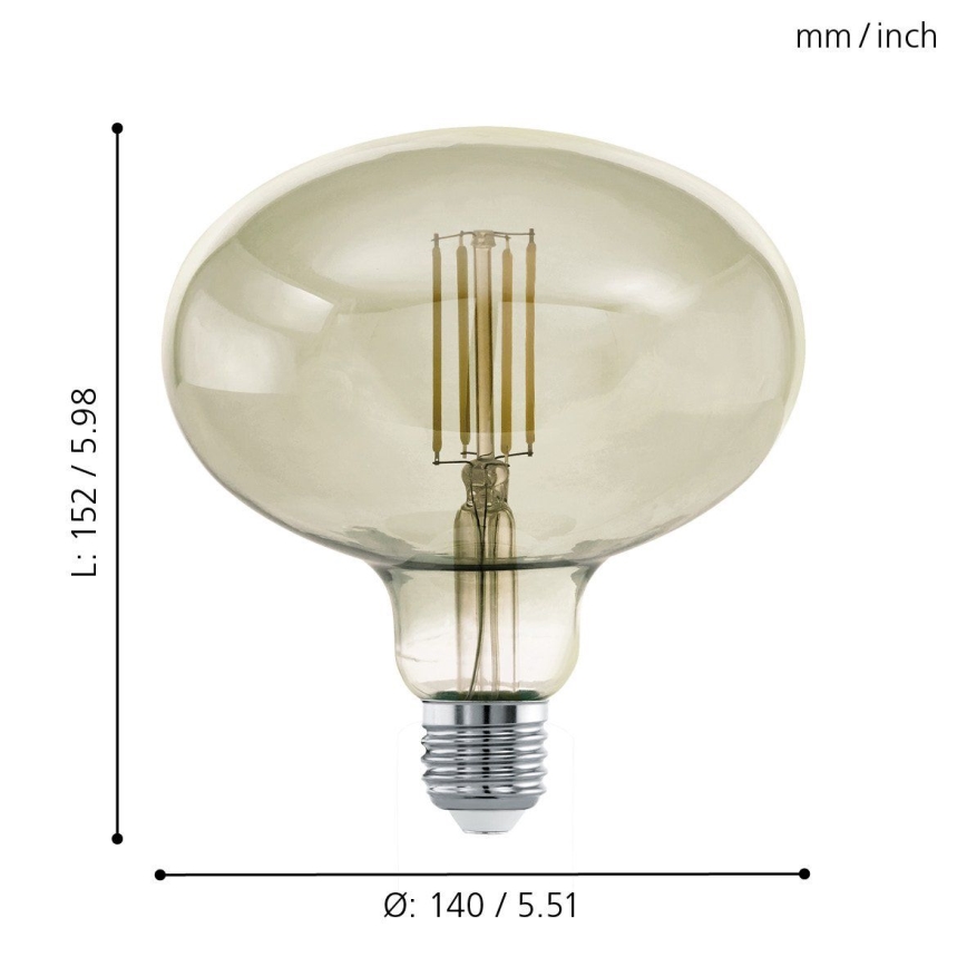 Світлодіодна лампочка з регулюванням яскравості VINTAGE E27/4W/230V 3000K - Eglo 12599
