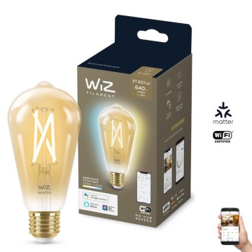 Світлодіодна лампочка з регулюванням яскравості VINTAGE FILAMENT ST64 E27/7W/230V 2000-5000K CRI 90 Wi-Fi - WiZ