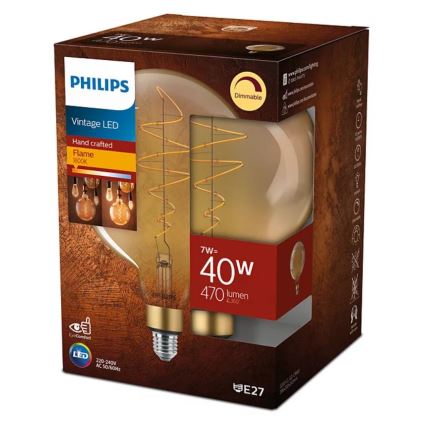 Світлодіодна лампочка з регулюванням яскравості VINTAGE Philips G200 E27/7W/230V 2000K