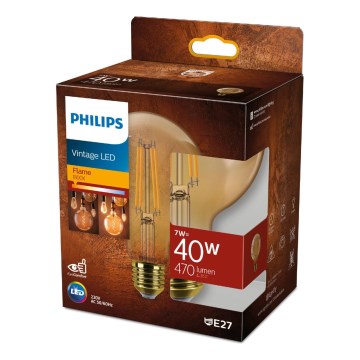 Світлодіодна лампочка з регулюванням яскравості VINTAGE Philips G95 E27/7W/230V 1800K