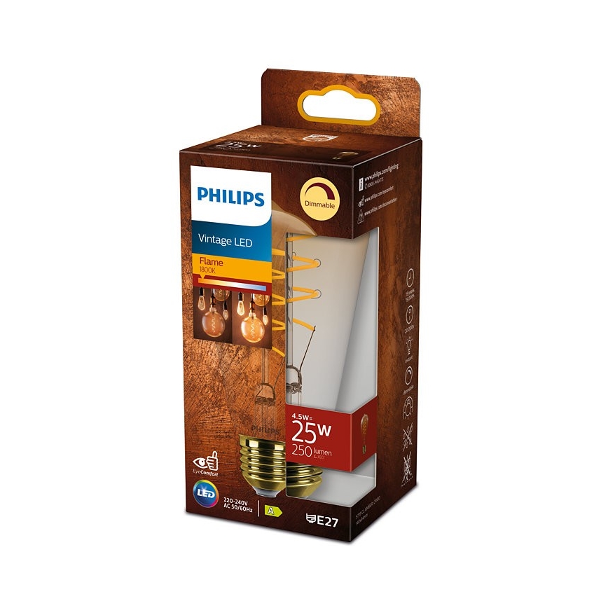 Світлодіодна лампочка з регулюванням яскравості VINTAGE Philips ST64 E27/4,5W/230V 1800K