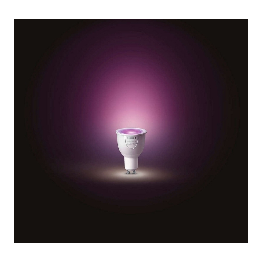 Світлодіодна лампочка з регульованою яскравістю Philips Hue WHITE AND COLOR AMBIANCE GU10/5,7W/230V 2000-6500K