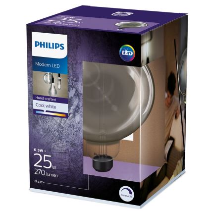 Світлодіодна лампочка з регульованою яскравістю SMOKY VINTAGE Philips G200 E27/6,5W/230V 4000K